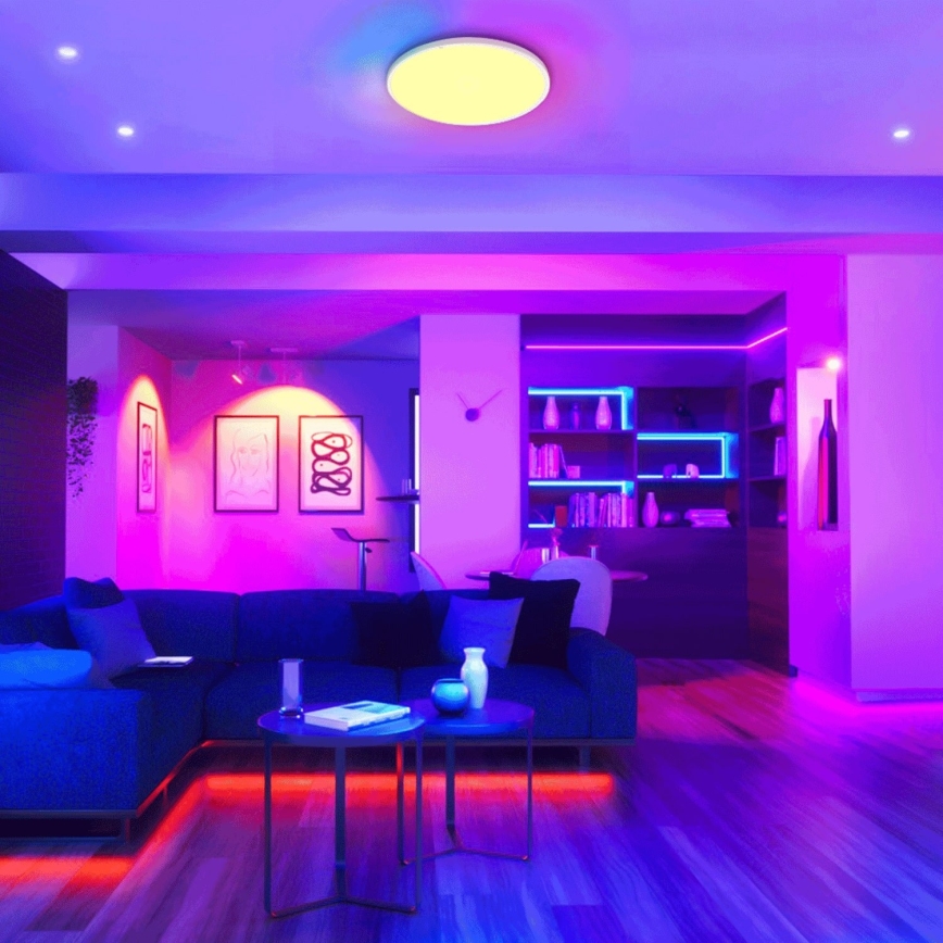 Aigostar - LED RGBW Stmievateľné kúpeľňové stropné svietidlo LED/18W/230V 3000-6500K pr. 30 cm IP44 + diaľkové ovládanie