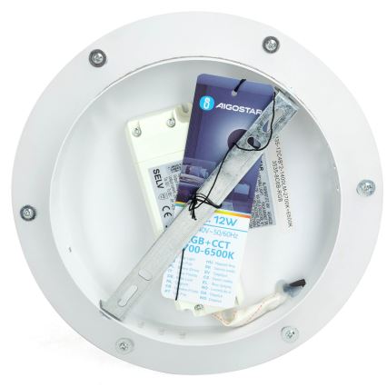 Aigostar - LED RGBW Stmievateľné nástenné svietidlo MESH Smart LED/12W/230V 2700-6500K biela + diaľkové ovládanie