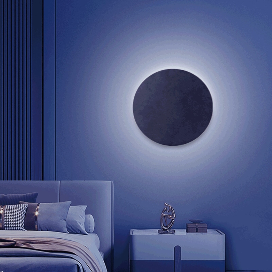 Aigostar - LED RGBW Stmievateľné nástenné svietidlo MESH Smart LED/12W/230V 2700-6500K čierna + diaľkové ovládanie