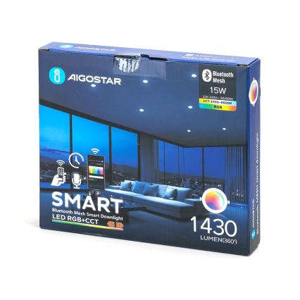 Aigostar - LED RGBW Stmievateľné podhľadové svietidlo MESH LED/15W/230V 2700-6500K pr. 17 cm