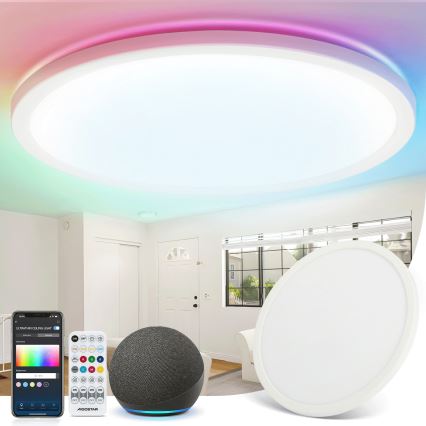 Aigostar - LED RGBW Stmievateľné stropné svietidlo MESH LED/24W/230V 3000-6500K biela + diaľkové ovládanie