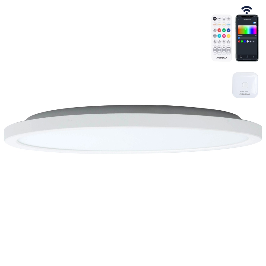 Aigostar - LED RGBW Stmievateľné stropné svietidlo MESH LED/24W/230V 3000-6500K biela + diaľkové ovládanie