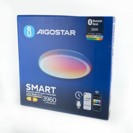 Aigostar - LED RGBW Stmievateľné stropné svietidlo MESH LED/36W/230V 3000-6500K + diaľkové ovládanie
