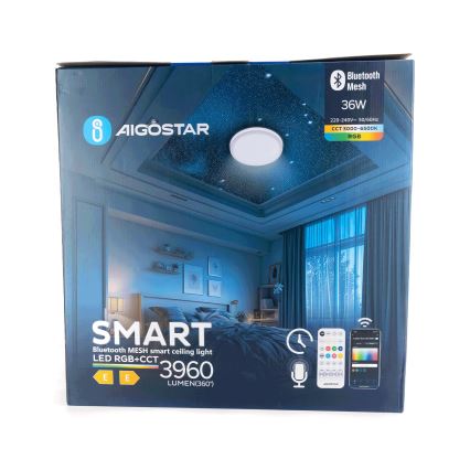 Aigostar - LED RGBW Stmievateľné stropné svietidlo MESH LED/36W/230V 3000-6500K + diaľkové ovládanie