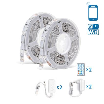 Aigostar - LED RGBW Stmievateľný pásik LED/18W/12V 2x5 m Wi-Fi