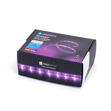 Aigostar - LED RGBW Stmievateľný pásik LED/48W/12V 2x7,5 m Wi-Fi