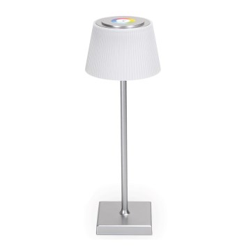 Aigostar - LED RGBW Vonkajšia stmievateľná nabíjacia stolná lampa LED/4W/5V 3600mAh biela/matný chróm IP54