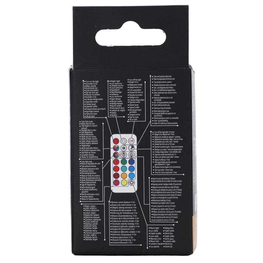 Aigostar - LED RGBW Žiarovka GU10/4,8W/230V 3000K + diaľkové ovládanie