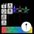 Aigostar - LED RGBY Solárne vianočné svietidlo 5×LED/1,2 V/8 funkcií 1 m IP65 800 mAh hviezdy