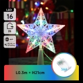 Aigostar - LED RGBY Vianočná dekorácia 16xLED/3xAA hviezda