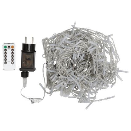 Aigostar - LED RGBY vonkajší vianočný reťaz 300xLED/8 funkcií 3x1m IP44 + diaľkové ovládanie