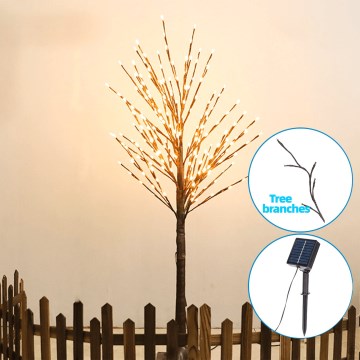 Aigostar - LED Solárna dekorácia 24xLED/2,6m IP65 teplá biela strom