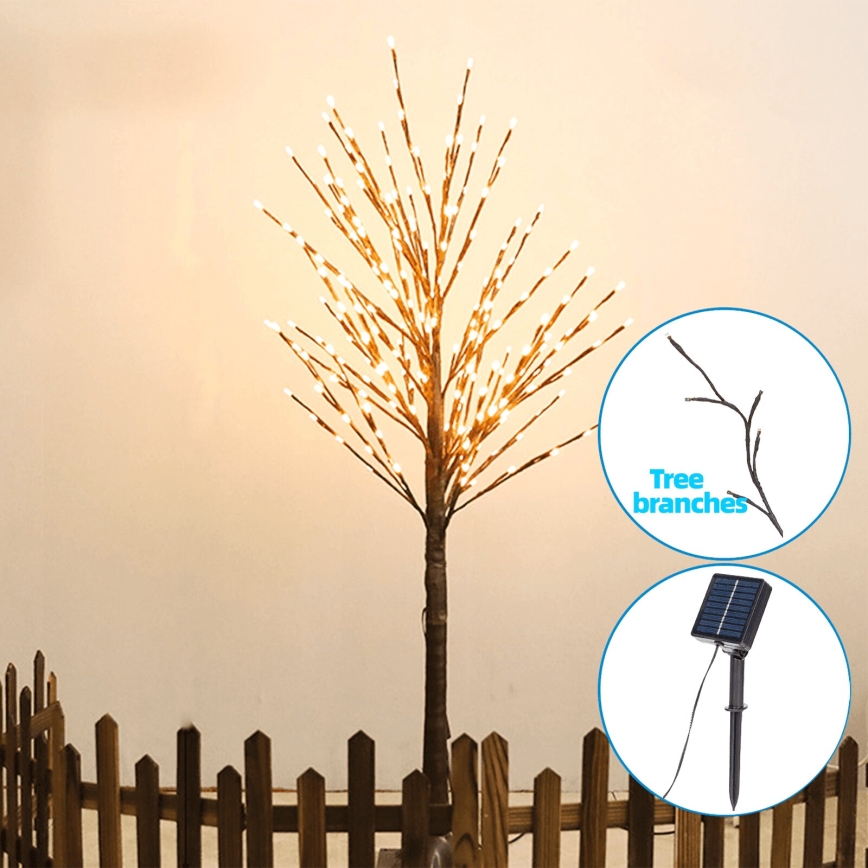 Aigostar - LED Solárna dekorácia 24xLED/2,6m IP65 teplá biela strom