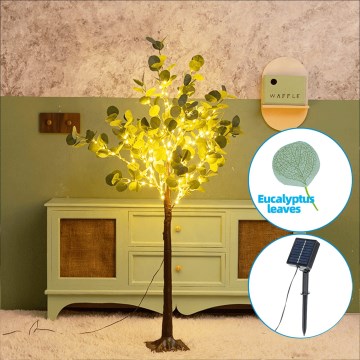 Aigostar - LED Solárna dekorácia 30xLED/2,6m IP65 teplá biela eukalyptus