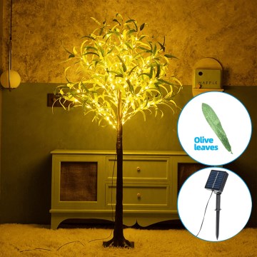 Aigostar - LED Solárna dekorácia 30xLED/2,6m IP65 teplá biela olive