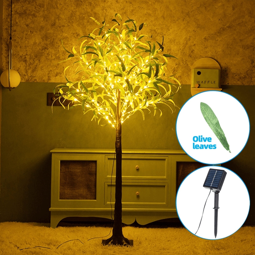 Aigostar - LED Solárna dekorácia 30xLED/2,6m IP65 teplá biela olive