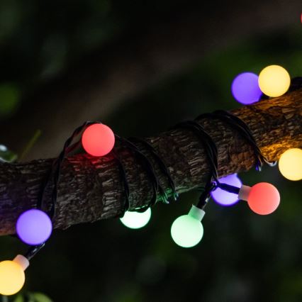 Aigostar - LED Solárna dekoračná reťaz 50xLED/8 funkcií 12m IP65 800 mAh multicolor