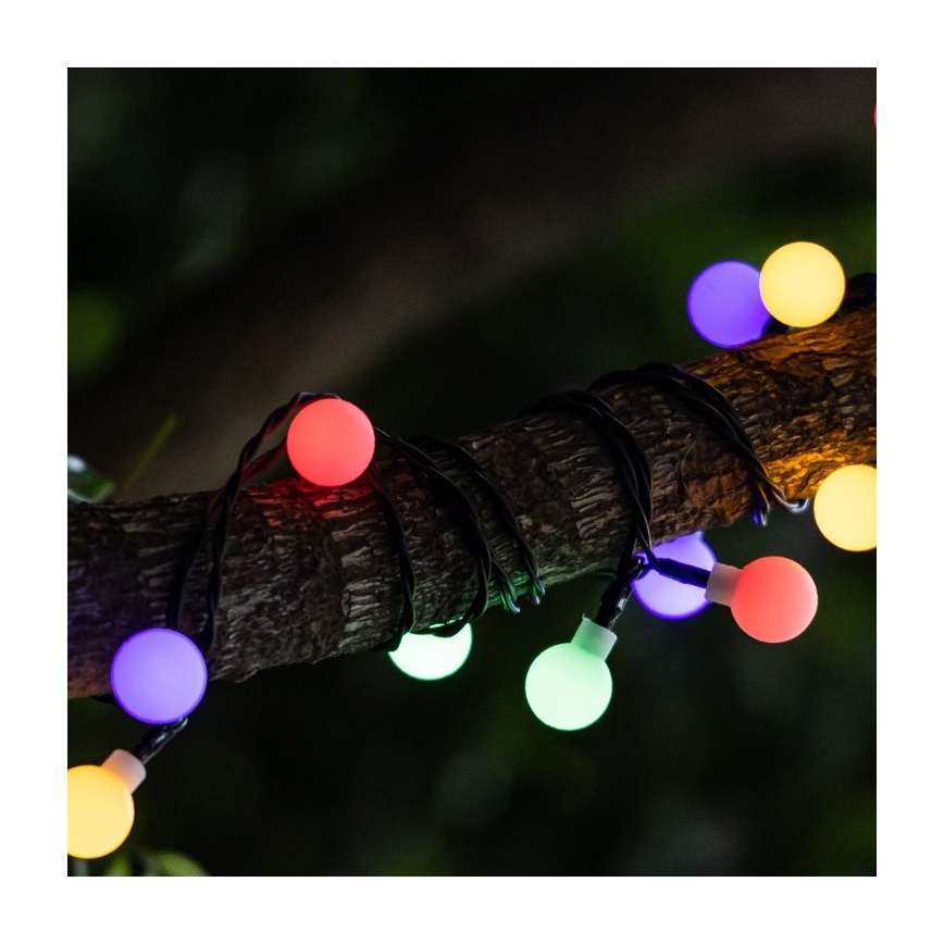 Aigostar - LED Solárna dekoračná reťaz 50xLED/8 funkcií 12m IP65 800 mAh multicolor
