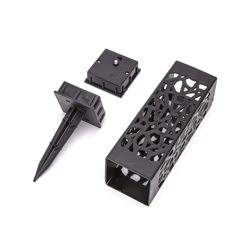 Aigostar - LED solárna lampa LED/0,006W/1,2V 100 mAh 28,5 cm čierna 3000K IP44