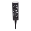 Aigostar - LED Solárna lampa LED/0,006W/1,2V 28,5cm čierna 100 mAh 6500K  IP44