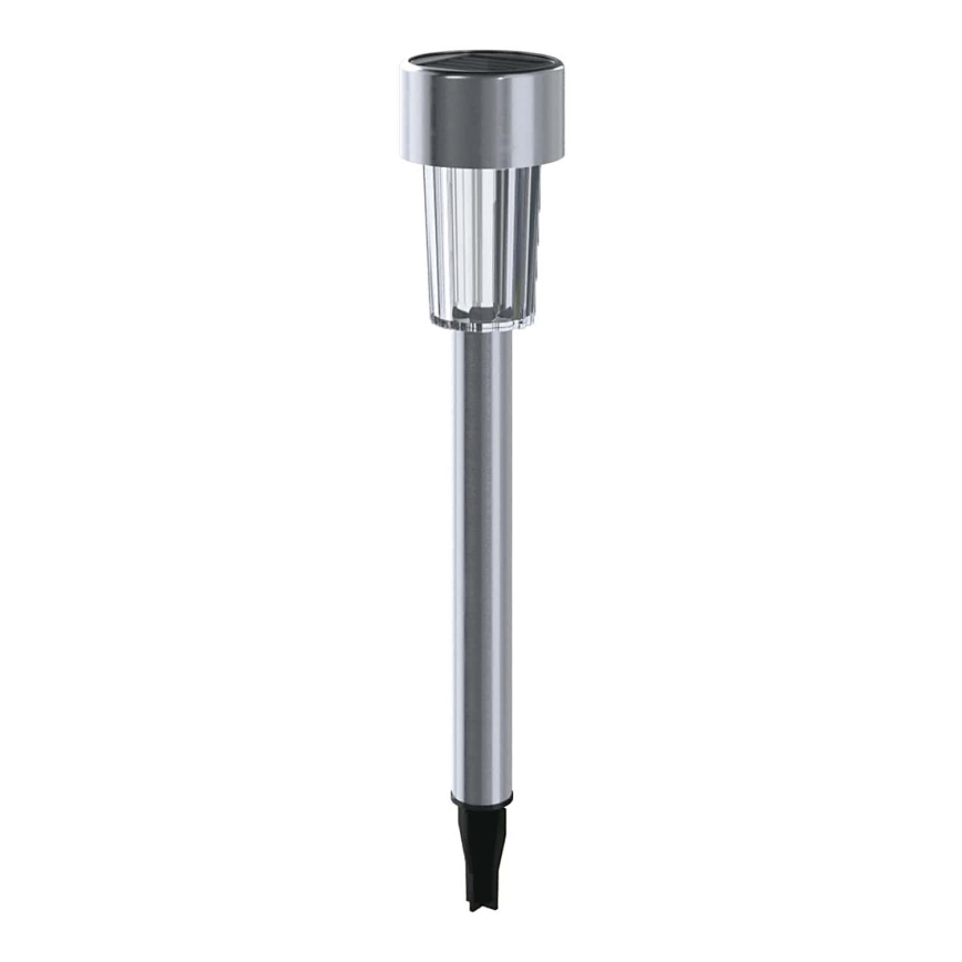 Aigostar - LED Solárna lampa LED/0,006W/1,2V 29,5 cm 40 mAh matný chróm 6500K IP44