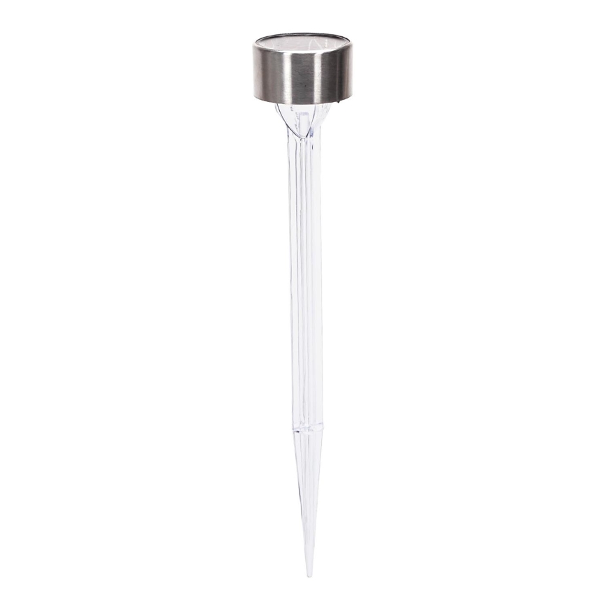 Aigostar - LED Solárna lampa LED/0,006W/1,2V 32cm matný chróm 2700K IP44