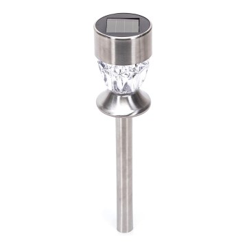 Aigostar - LED Solárna lampa LED/0,006W/1,2V 35,5cm matný chróm 3000K IP44
