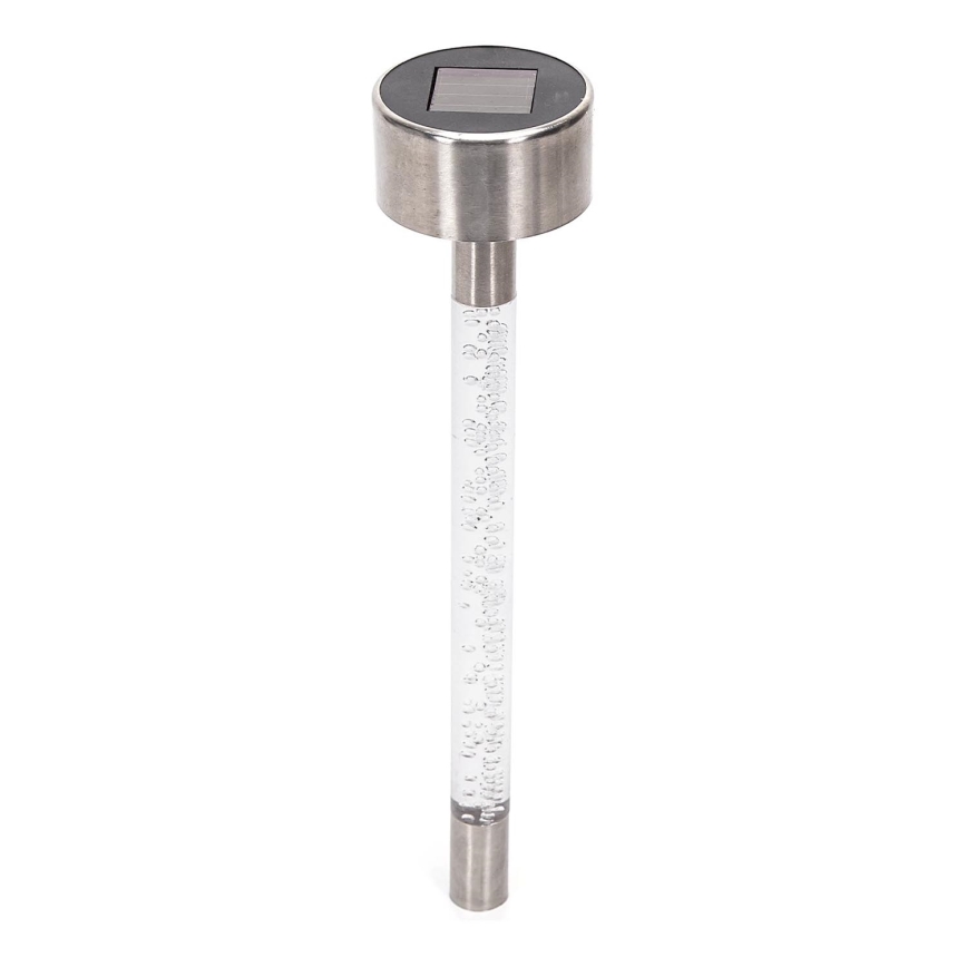 Aigostar - LED Solárna lampa LED/0,006W/1,2V 36,7cm matný chróm 6500K IP44