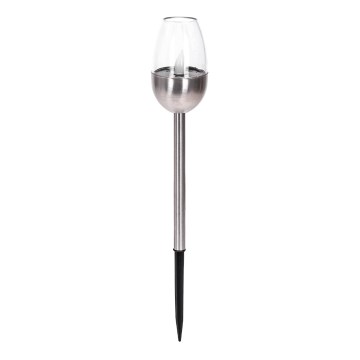 Aigostar - LED Solárna lampa LED/0,006W/1,2V 38,2cm matný chróm 2700K IP44