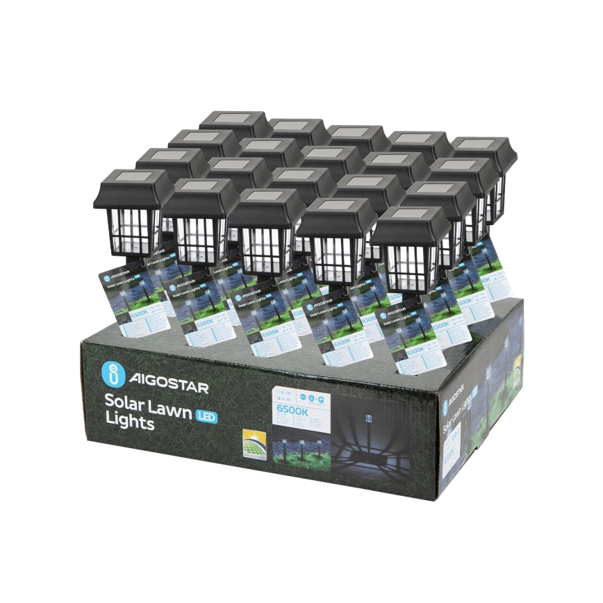 Aigostar - LED Solárna lampa LED/0,006W/1,2V 40mAh 6500K IP44 32 cm