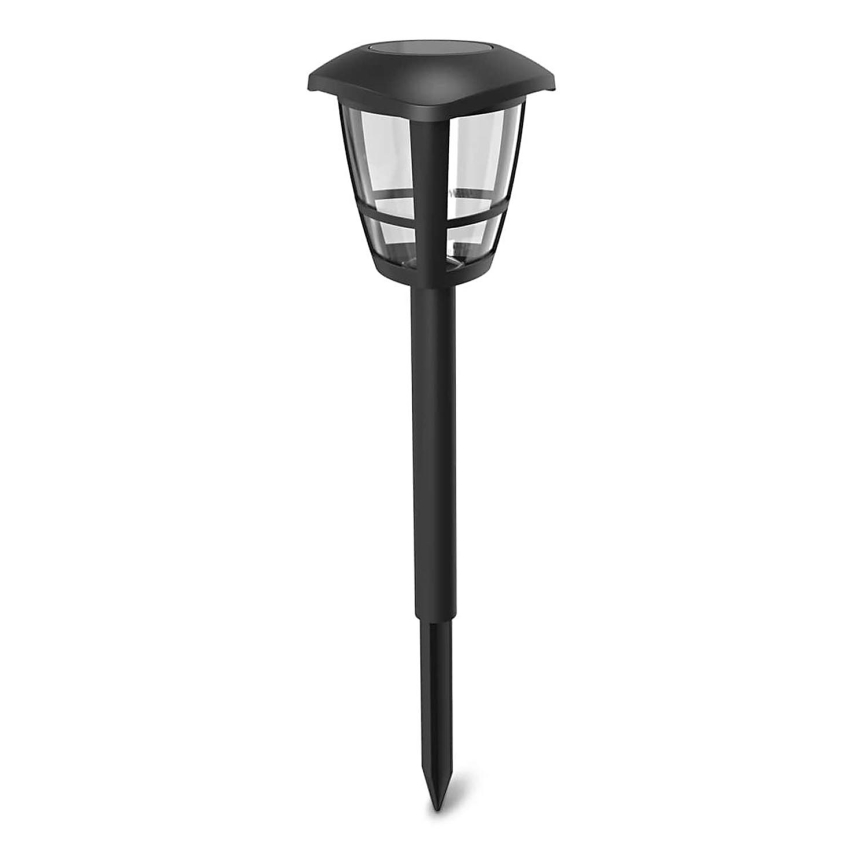 Aigostar - LED Solárna lampa LED/0,06W/2V 100 mAh 33,8 cm 6500K IP44 čierna