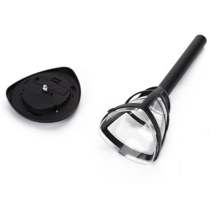 Aigostar - LED Solárna lampa LED/0,06W/2V 100 mAh 33,8 cm 6500K IP44 čierna