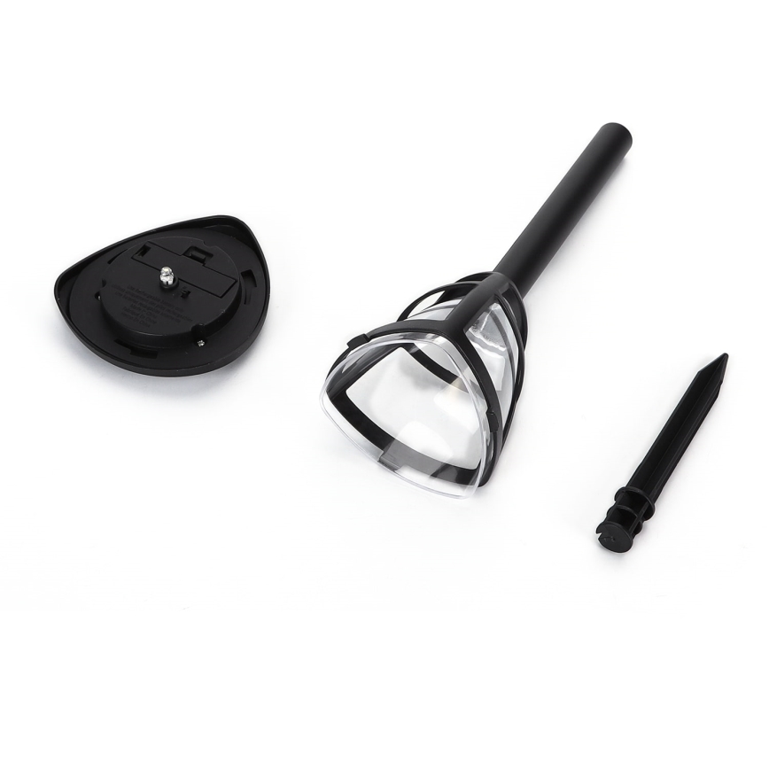 Aigostar - LED Solárna lampa LED/0,06W/2V 100 mAh 33,8 cm 6500K IP44 čierna