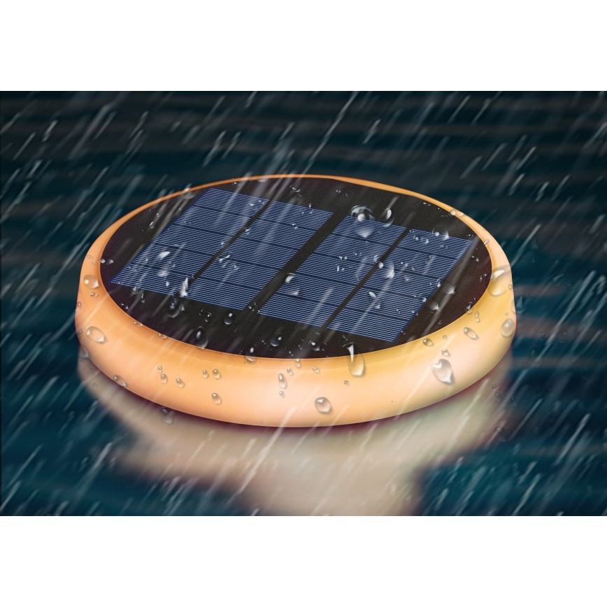 Aigostar - LED Solárna lampa LED/0,6W/2V pr. 16,5 cm 3200K/4000K/6500K IP65 čierna