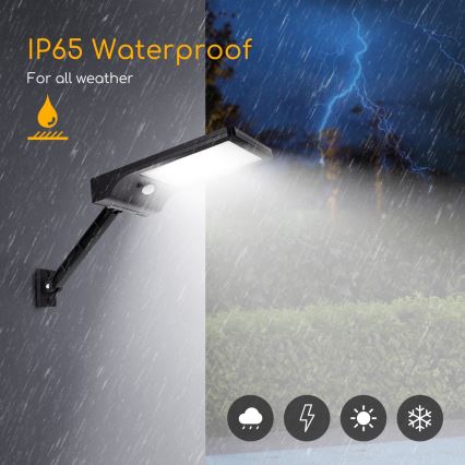Aigostar - LED Solárna pouličná lampa so senzorom LED/2,3W/5,5V 1800 mAh IP65