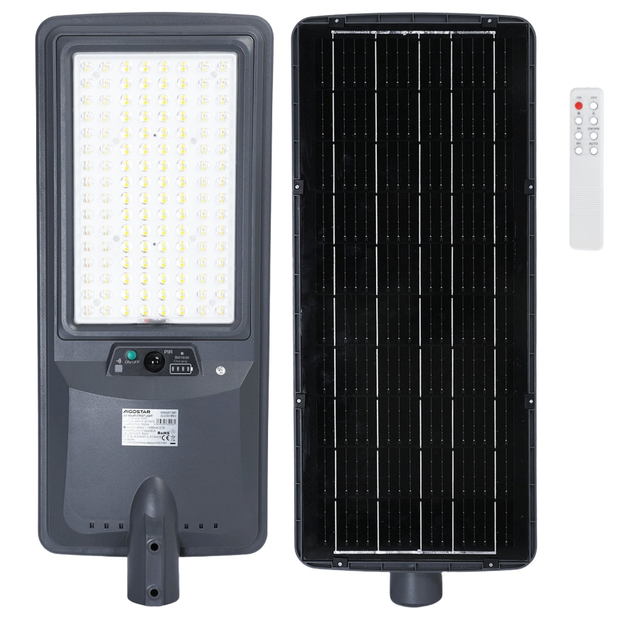 Aigostar - LED solárne pouličné svietidlo so senzorom LED/400W/3,2V 4800mAh + diaľkové ovládanie