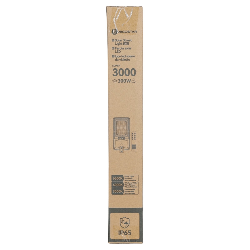 Aigostar - LED solárne pouličné svietidlo so senzorom LED/400W/3,2V 4800mAh + diaľkové ovládanie