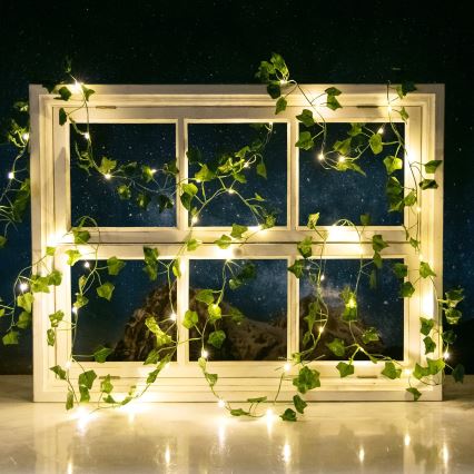 Aigostar - LED Solárna reťaz 50xLED/7m IP65 teplá biela ivy