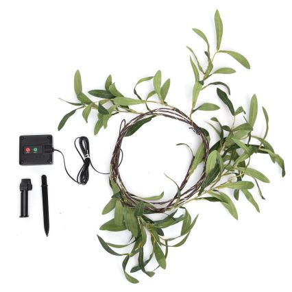 Aigostar - LED Solárna reťaz 60xLED/4m IP65 teplá biela olive