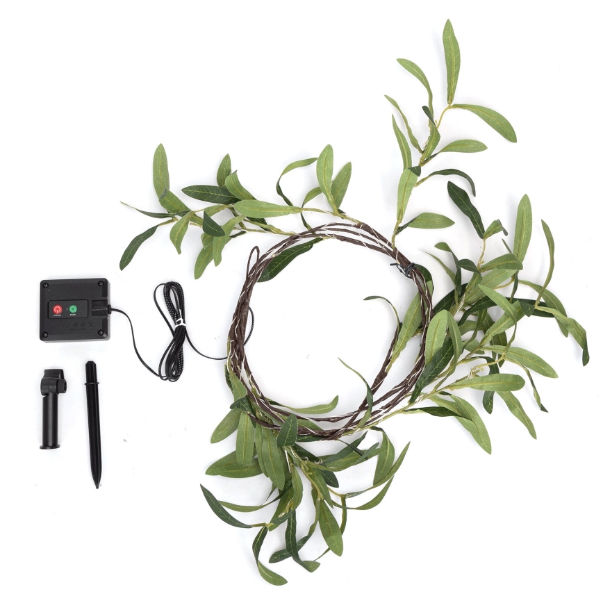 Aigostar - LED Solárna reťaz 60xLED/4m IP65 teplá biela olive