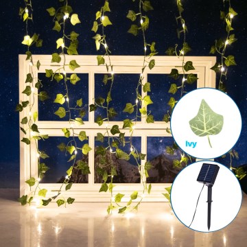 Aigostar - LED Solárna reťaz 70xLED/4x1m IP65 teplá biela ivy