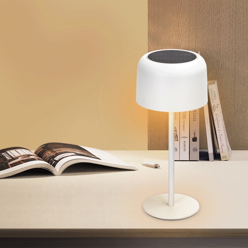 Aigostar - LED Solárna stmievateľná nabíjacia stolná lampa LED/3W/5V 2200mAh biela IP54