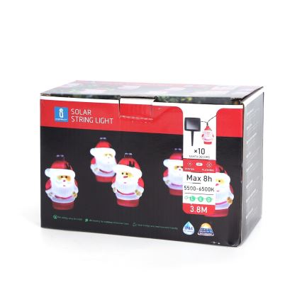 Aigostar - LED solárna reťaz 10xLED/3,8 m IP44 studená biela 400 mAh