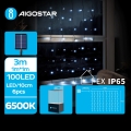 Aigostar - LED Solárna vianočná reťaz 100xLED/8 funkcií 4x1m IP65 studená biela