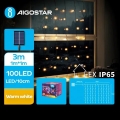 Aigostar - LED Solárna vianočná reťaz 100xLED/8 funkcií 4x1m IP65 teplá biela 800 mAh