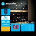 Aigostar - LED Solárna vianočná reťaz 100xLED/8 funkcií 4x1m IP65 teplá biela