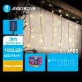 Aigostar - LED Solárna vianočná reťaz 100xLED/8 funkcií 8x0,4m IP65 teplá biela 800 mAh