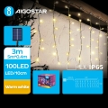 Aigostar - LED Solárna vianočná reťaz 100xLED/8 funkcií 8x0,4m IP65 teplá biela