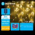 Aigostar - LED Solárna vianočná reťaz 100xLED/8 funkcií 8x0,6m IP65 teplá biela