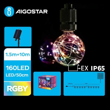 Aigostar - LED Solárna vianočná reťaz 20xLED/8 funkcií 11,5m IP65 multicolor